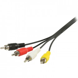 RCA AV cable 4x RCA male - 4x RCA male 2.00 m black.