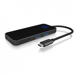 ICY BOX IB-DK4025-CPD 8-in-1 USB Type-C DockingStation with integrated cable / 60632