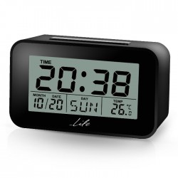 LIFE ACL-201 Ψηφιακό Ρολόι / Ξυπνητήρι με Οθόνη LCD, Θερμόμετρο Εσωτερικού Χώρου και Ημερολόγιο 0017879 - 0017879