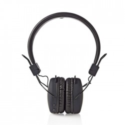 Ασύρματα ακουστικά με σύνδεση Bluetooth, σε μαύρο χρώμα.